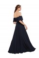 Purchase Off the Shoulder Floaty Sleeves Chiffon Prom Dress with High Slit UK