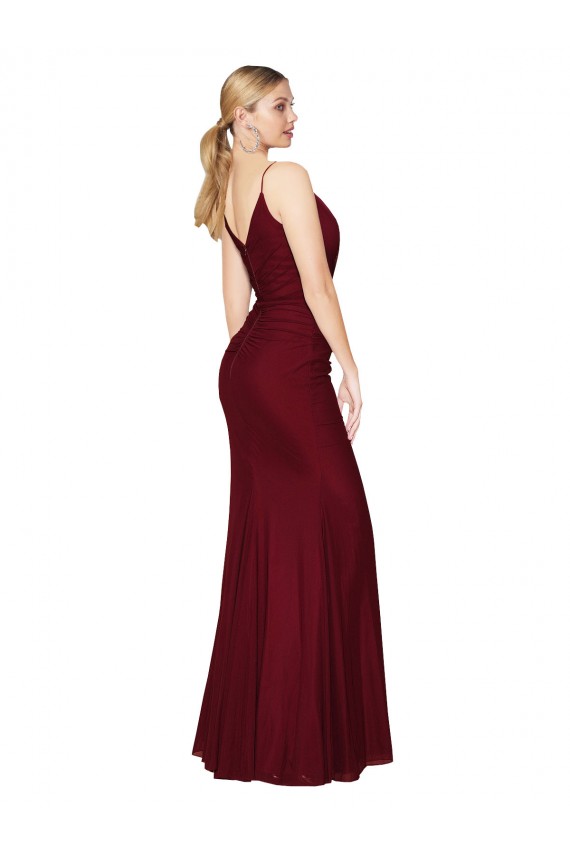 Purchase Floor Length High Neck Chiffon Prom Dress with Side Slit UK