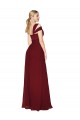 Purchase Off the Shoulder Long Chiffon Prom Dress with Side Slit UK