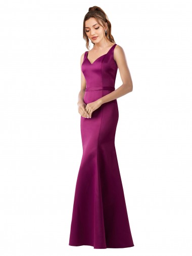 Purchase Fitted Sexy Open Back Satin Prom Dress with Floral Details UK