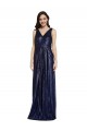 Purchase Long V-Neck Sparking Sequin Prom Dress with Low V-Back UK