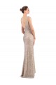 Purchase Faux Surplice V-Neck Slim Sparkling Sequin Prom Dress UK