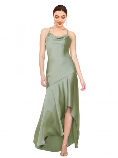 Purchase Silky Satin Prom Dress with Bias Cut Skirt UK