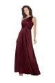 Purchase One Shoulder Silky Satin Prom Dress with Subtle Pleats UK