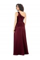 Purchase One Shoulder Silky Satin Prom Dress with Subtle Pleats UK