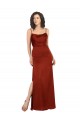 Purchase Floor-Length Silky Satin Prom Dress with Skirt Slit UK