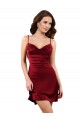 Purchase Midi Length Cowl Neck Silky Satin Short Cocktail Prom Dress / Homecoming Dress UK