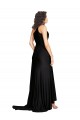 Purchase Floor Length One Shoulder Silky Satin Prom Dress with Side Slit UK