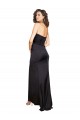 Purchase Full Length One Shoulder Ruffled Long Silky Satin Prom Dress with High Slit UK