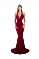 Purchase Halter Mermaid Plunge V-Neckline Open Back Bow Tie Spandex Prom Dress UK