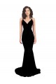 Purchase Fishtail Shaped V-Neck Open Back Spandex Prom Dress UK