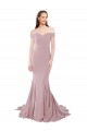 Purchase Off the Shoulder Mermaid Long Sweep Train Prom Dress UK