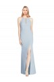 Purchase Full Length Sleeveless Halter Prom Dress with Keyhole Back UK