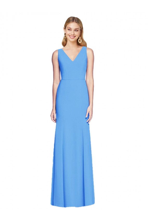 Purchase Flattering Trumpet Long Sleeveless Prom Dress with Open Back UK