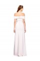 Purchase Criss Cross Off the Shoulder Crepe Prom Dress with Side Slit UK