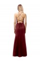 Purchase Fit and Flare Halter Neckline Stretch Crepe Prom Dress with Strappy Back UK