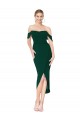 Purchase Off the Shoulder Short Knee Length Crepe Wrap Cocktail Prom Dress / Homecoming Dress UK