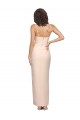 Purchase Long Full Length Ruffles Strapless Low Back Crepe Prom Dress with Straps UK