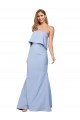 Purchase Strapless Full Length Crepe Prom Dress with Bodice Overlay UK