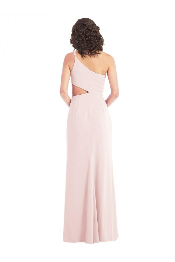 Purchase Flirty One Shoulder Midriff Cutout Maxi Crepe Prom Dress UK