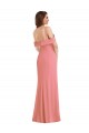 Purchase One Shoulder Draped Cuff Maxi Prom Dress with Front Slit UK