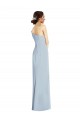 Purchase Asymmetrical Off the Shoulder Cuff Trumpet Crepe Prom Dress With Front Slit UK