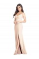 Purchase Seamed Bodice Crepe Trumpet Prom Dress with Front Slit UK