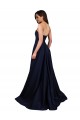 Purchase Sweetheart Neckline Low Back Long Crepe Prom Dress with High Leg Spit & Pockets UK