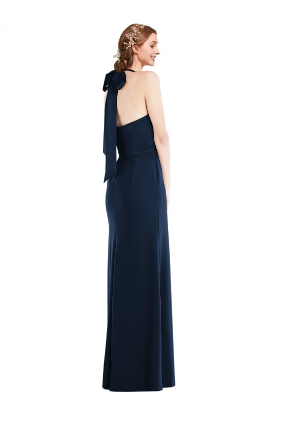 Purchase High Neck Open Back Long Maxi Prom Dress UK