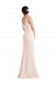 Purchase Skinny Strap Deep V-Neck Trumpet Crepe Prom Dress with Front Slit UK