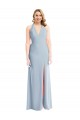 Purchase Plunge Neck Halter Backless Trumpet Prom Dress with Front Slit UK