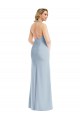 Purchase Plunge Neck Halter Backless Trumpet Prom Dress with Front Slit UK