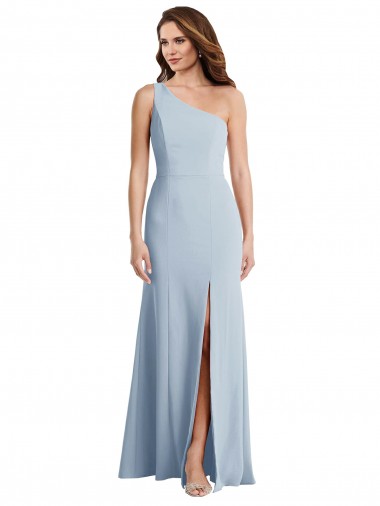 Purchase Bold One Shoulder Trumpet Maxi Crepe Prom Dress UK