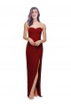 Purchase Straight Pencil Skirt Long Sweetheart Crepe Prom Dress with High Side Split UK