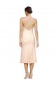 Purchase Midi Length V-Neckline Crepe Cocktail Prom Dress / Homecoming Dress with Thin Straps and Fulted Skirt UK