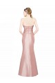 Purchase Long Strapless Stretch Satin Prom Dress with Pleats and Low Back UK