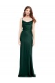 Purchase Fitted Cowl Neck Long Stretch Satin Slip Prom Dress with V-Back UK