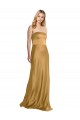 Purchase Sleek Strapless Long A-Line Stretch Satin Prom Dress UK