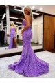 Purchase A-Line Sweetheart Sleeveless Long Velvet Sequin Prom Dress with Slit UK