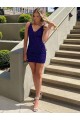 Purchase Short V-Neck Sleeveless Velvet Sequin Prom Dress UK