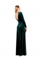 Purchase Plunging V-Neckline Long Sleeves Open Back Velvet Prom Dress UK