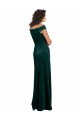 Purchase Floor Length Cap Sleeves Long Velvet Prom Dress with High Side Slit UK