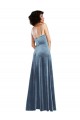 Purchase Sleek Cowl Neck Velvet Maxi Prom Dress with Pockets UK