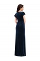 Purchase Flutter Sleeve Wrap Bodice Velvet Maxi Prom Dress with Pockets UK