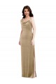 Purchase Asymmetrical One Shoulder Velvet Maxi Slip Prom Dress UK