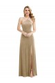 Purchase High Neck Halter Open Back Long Velvet Maxi Prom Dress with Pockets UK