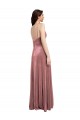 Purchase Low Scoop Back Long V-Neck Velvet Slip Prom Dress UK