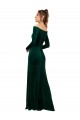 Purchase Off the Shoulder Long Sleeves Stretch Velvet Prom Dress UK