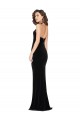 Purchase Halter Neck Wide Straps Long Velvet Prom Dress with Side Split UK