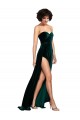 Purchase Sweetheart Fluid Velvet Prom Dress with High Split UK